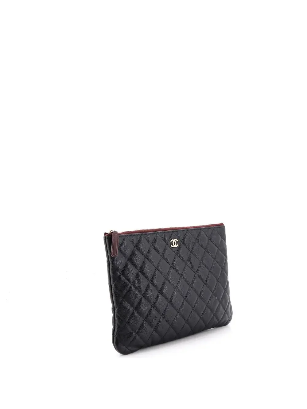Chanel O Case Clutch Quilted Caviar #333605C10B